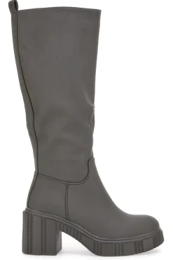 Stivali Grigio/Verdi Con Tacco a Blocco 837-DAME ROSE Clearance