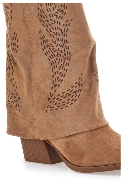 Stivali marroni traforati stile western Cafè cost H3W2058Y130-CAFÈ COST Outlet