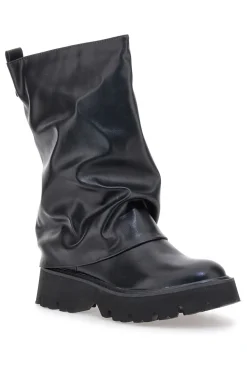 Stivali neri con gambale morbido e suola alta Me & Me 3021-ME u0026 ME Outlet