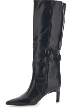 Stivali neri con tacco a spillo medio 7729X10-LE HAVRE PARIS Discount