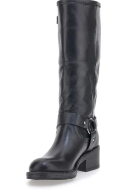 Stivali Neri in Vera Pelle con Fibbia 3-PITTARELLO GLAM Discount