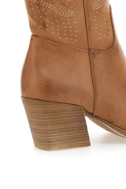Stivali Texani Khaki con Tomaia Traforata Q32-CAFÈ COST Hot