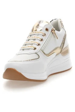 Stringate Bianche con Dettagli Oro e Leopardati 8481-LAURA BIAGIOTTI Clearance