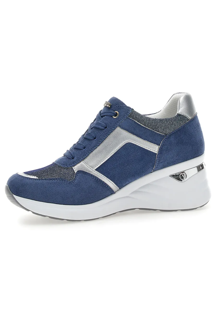 Stringate Blu con Platform e Tomaia Decorata 433 IN-INBLU