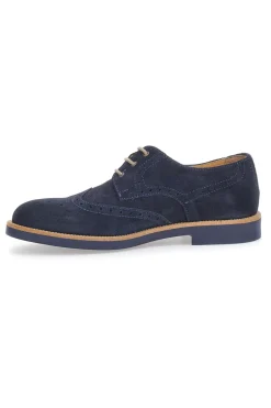 Stringate in Vera Pelle Pittarello 52031 Blu