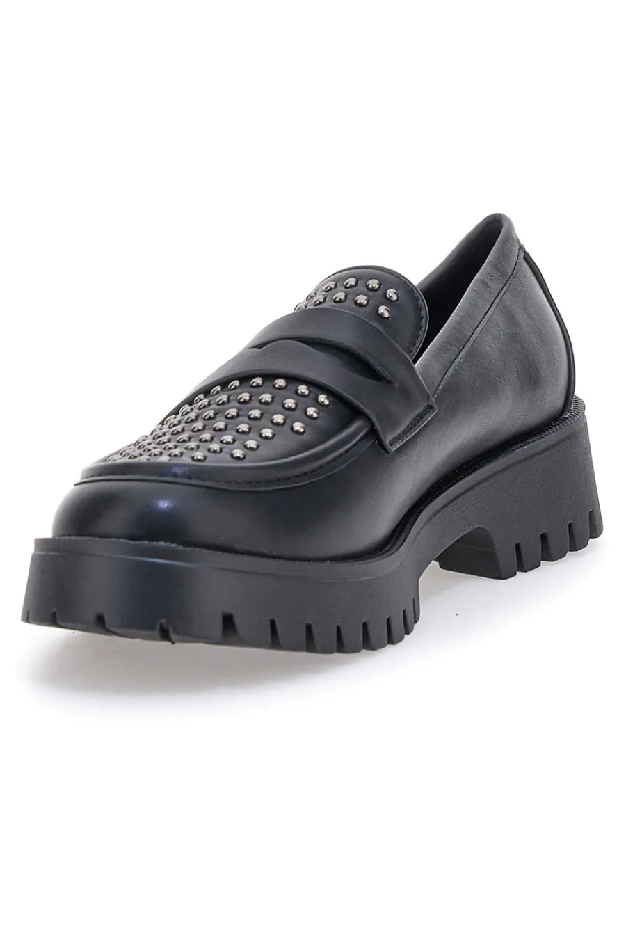 JN10125 e Loafer mit Nieten und Profilsohle-TALEMI Hot