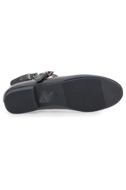 IDEA2286 e Ballerinas mit Nietenriemen-THE FIRST Outlet
