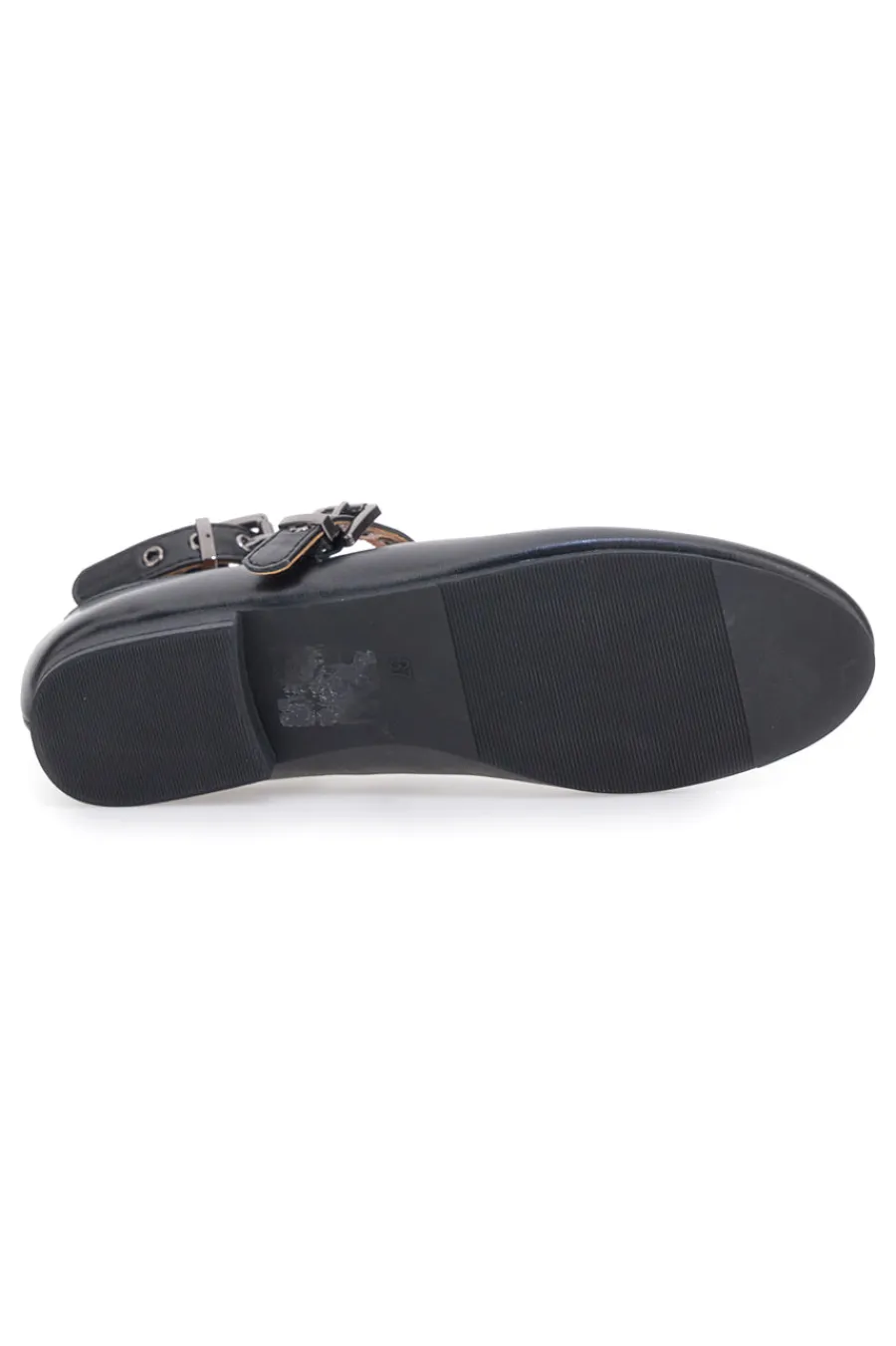 IDEA2286 e Ballerinas mit Nietenriemen-THE FIRST Outlet