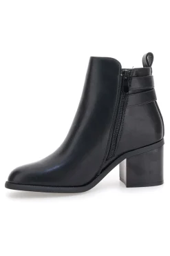 P635 e Stiefeletten mit Absatz und doppelter goldener Schnalle-THE FIRST