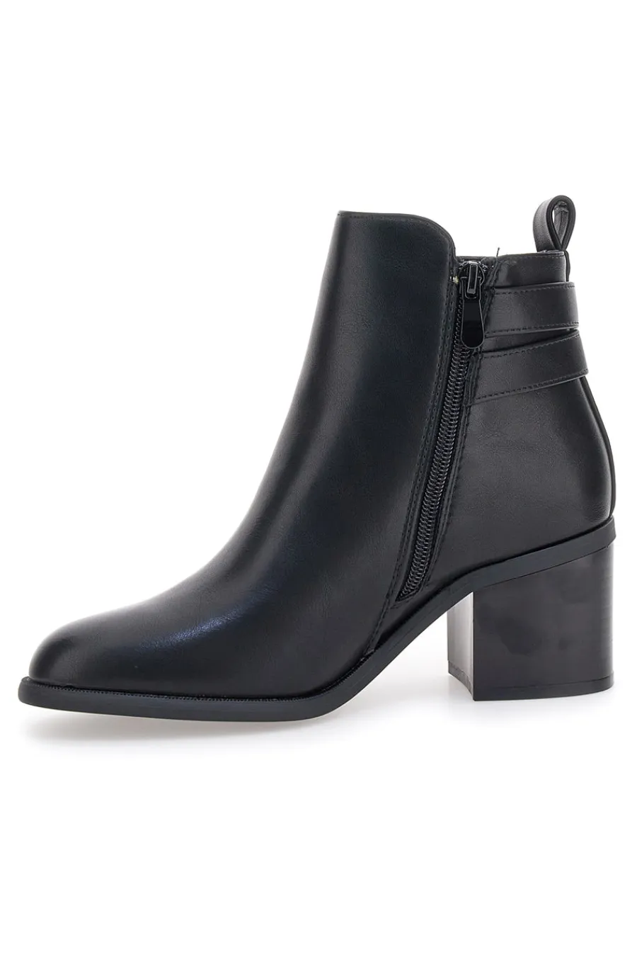 P635 e Stiefeletten mit Absatz und doppelter goldener Schnalle-THE FIRST