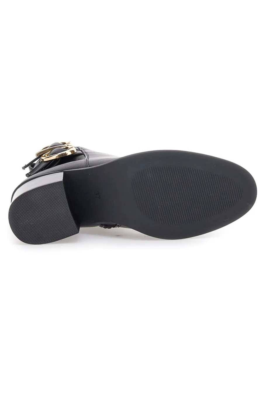 P635 e Stiefeletten mit Absatz und doppelter goldener Schnalle-THE FIRST