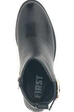 P635 e Stiefeletten mit Absatz und doppelter goldener Schnalle-THE FIRST
