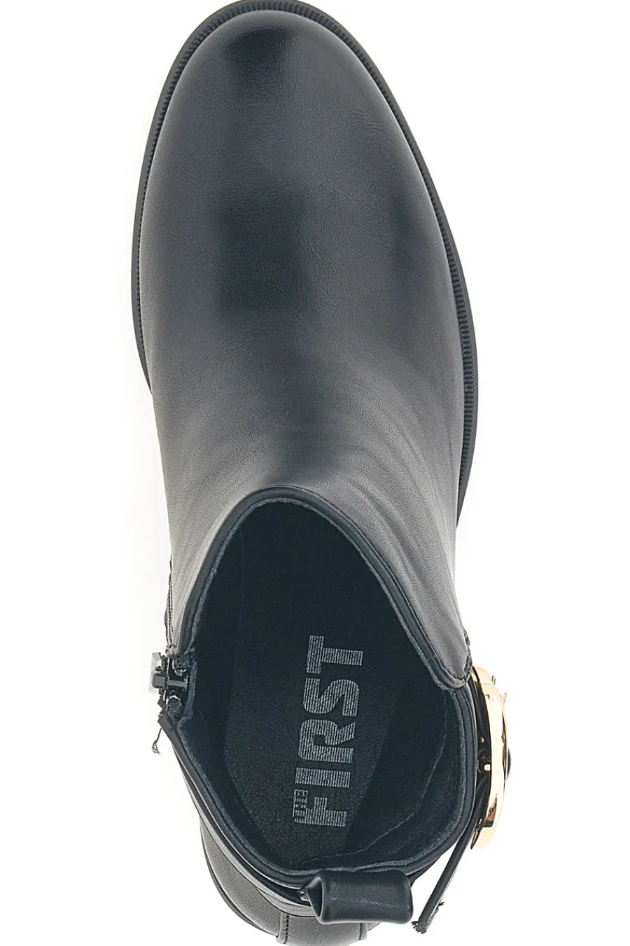 P635 e Stiefeletten mit Absatz und doppelter goldener Schnalle-THE FIRST