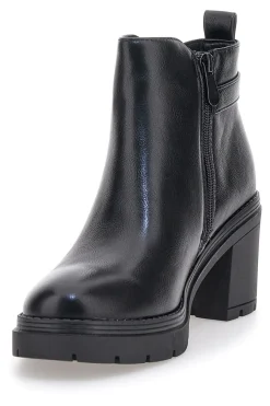 P629 e Stiefeletten mit mittelhohem Absatz und seitlichem Riemen-THE FIRST Best