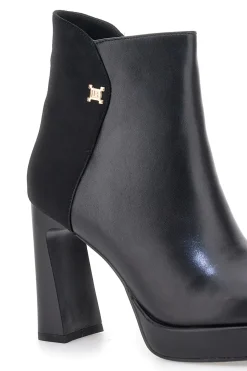 Tronchetti neri con tacco alto e dettaglio gold 8341-LAURA BIAGIOTTI Discount