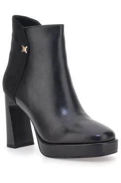 Tronchetti neri con tacco alto e dettaglio gold 8341-LAURA BIAGIOTTI Discount
