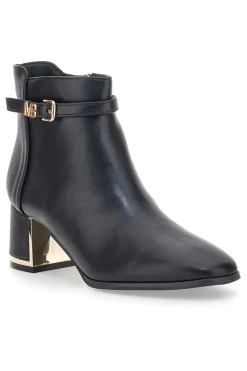 Tronchetti neri con tacco e dettaglio oro 51813C1157-MARIELLA BURANI Best