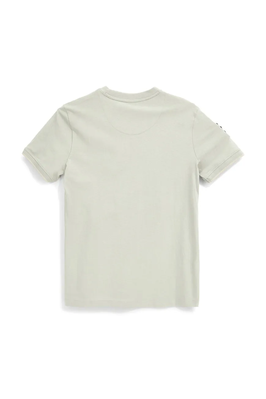 T-shirt Grigia con stampa frontale e patch sulla manica Us golf TS2607