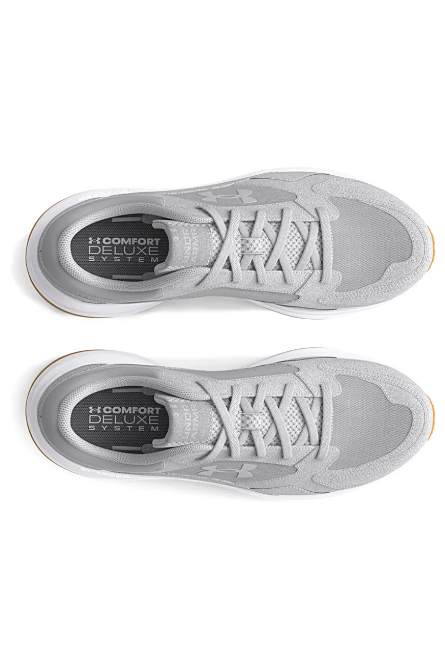 Under Armour – Edge Suede – Gepolsterte Wildleder-Sneaker in Grau