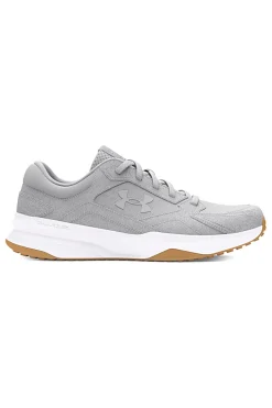 Under Armour – Edge Suede – Gepolsterte Wildleder-Sneaker in Grau