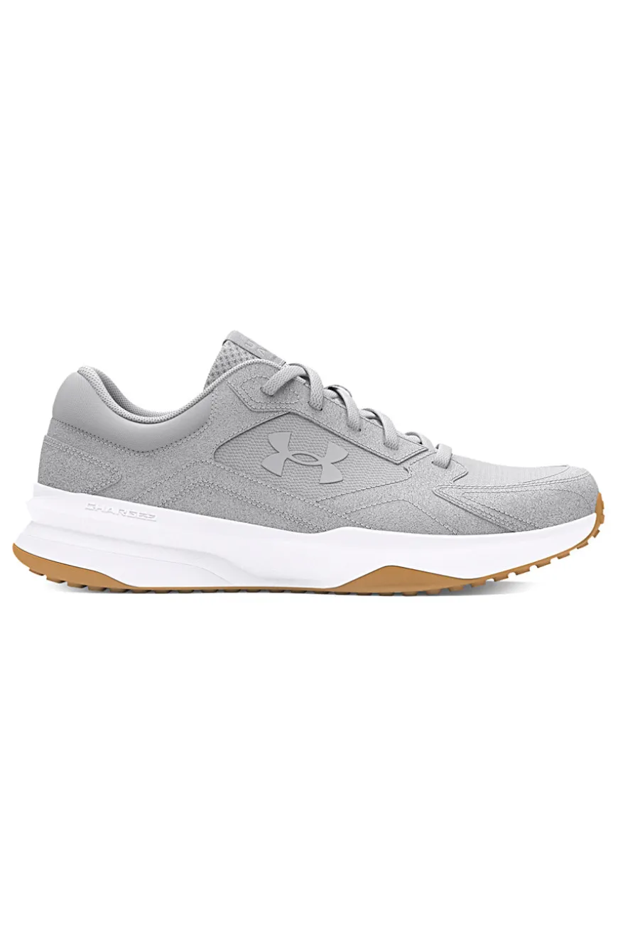 Under Armour – Edge Suede – Gepolsterte Wildleder-Sneaker in Grau