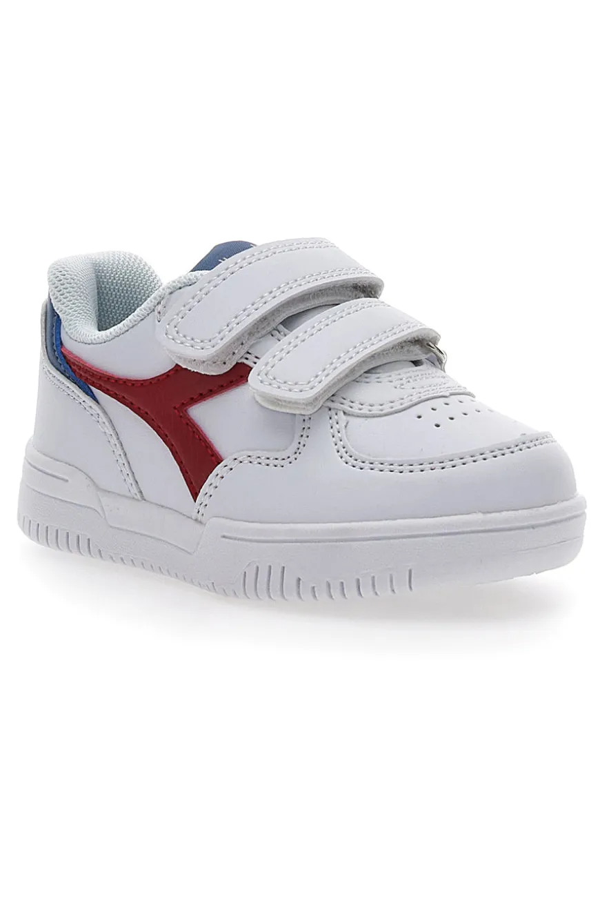 Weiße Erste-Schritte-Schuhe Diadora Raptor Low TD