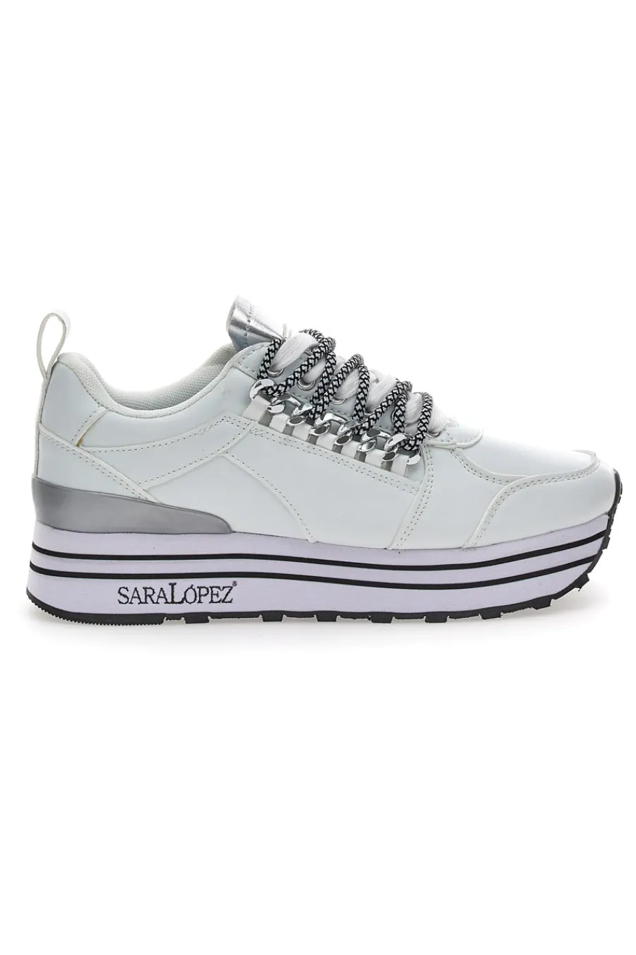 Weiße Flatform-Sneaker von-SARA LOPEZ Outlet