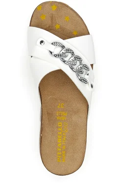 e Hausschuhe mit Lederinnensohle und Silberdetail 293121-PITTARELLO BIO Hot