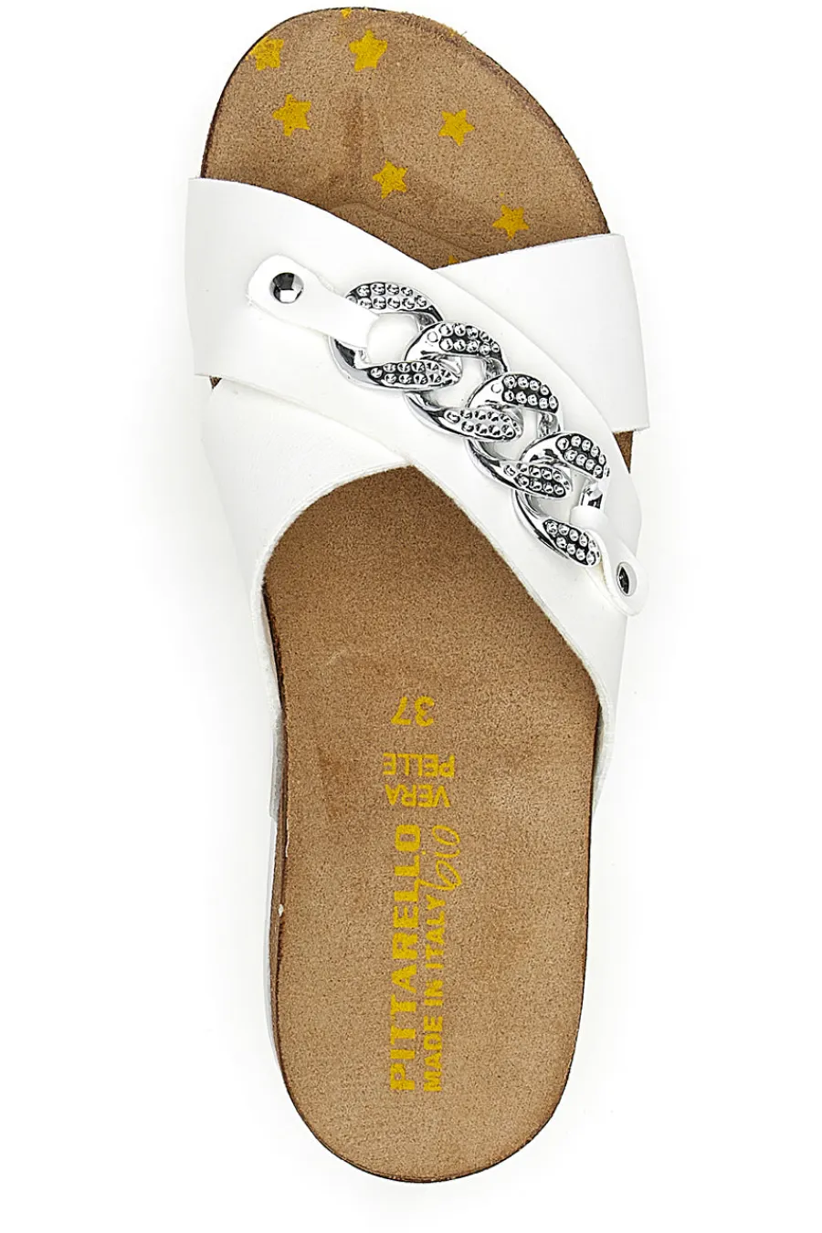 e Hausschuhe mit Lederinnensohle und Silberdetail 293121-PITTARELLO BIO Hot