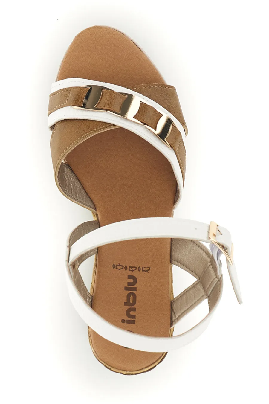 e Sandalen mit gewebtem Keil und doppelter Schnalle 44 FG-INBLU Best