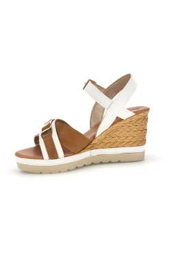 e Sandalen mit gewebtem Keil und doppelter Schnalle 44 FG-INBLU Best