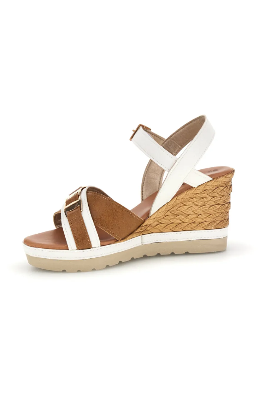 e Sandalen mit gewebtem Keil und doppelter Schnalle 44 FG-INBLU Best