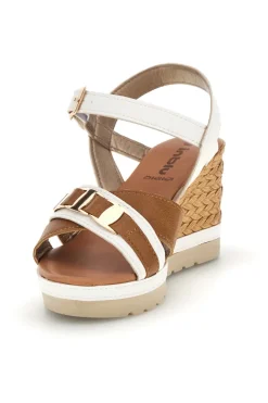 e Sandalen mit gewebtem Keil und doppelter Schnalle 44 FG-INBLU Best