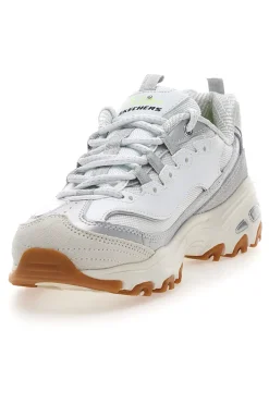 Weiße Schuhe mit schillernden Einsätzen und Memory Foam D'Lites Dazzling Shine-SKECHERS Best