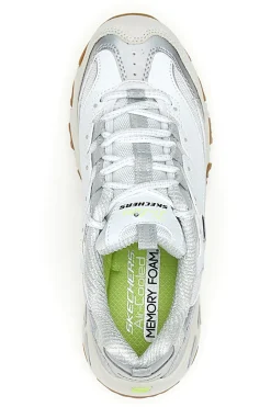 Weiße Schuhe mit schillernden Einsätzen und Memory Foam D'Lites Dazzling Shine-SKECHERS Best