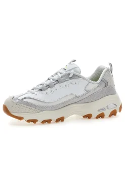 Weiße Schuhe mit schillernden Einsätzen und Memory Foam D'Lites Dazzling Shine-SKECHERS Best