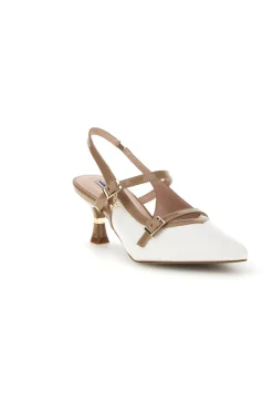 Weiße Slingbacks mit Riemchen Burani 51852c1209-MARIELLA BURANI Discount