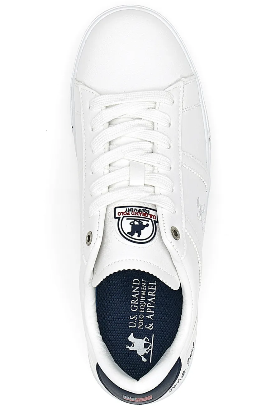 Weiße Sneakers mit kontrastierenden blauen Details US POLO CLUB SUMMY LTX