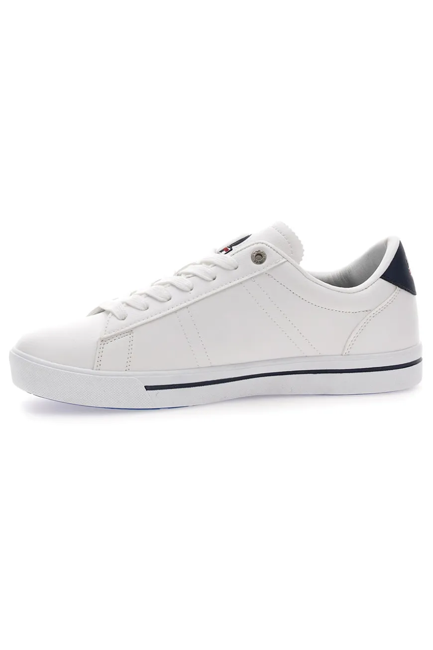 Weiße Sneakers mit kontrastierenden blauen Details US POLO CLUB SUMMY LTX