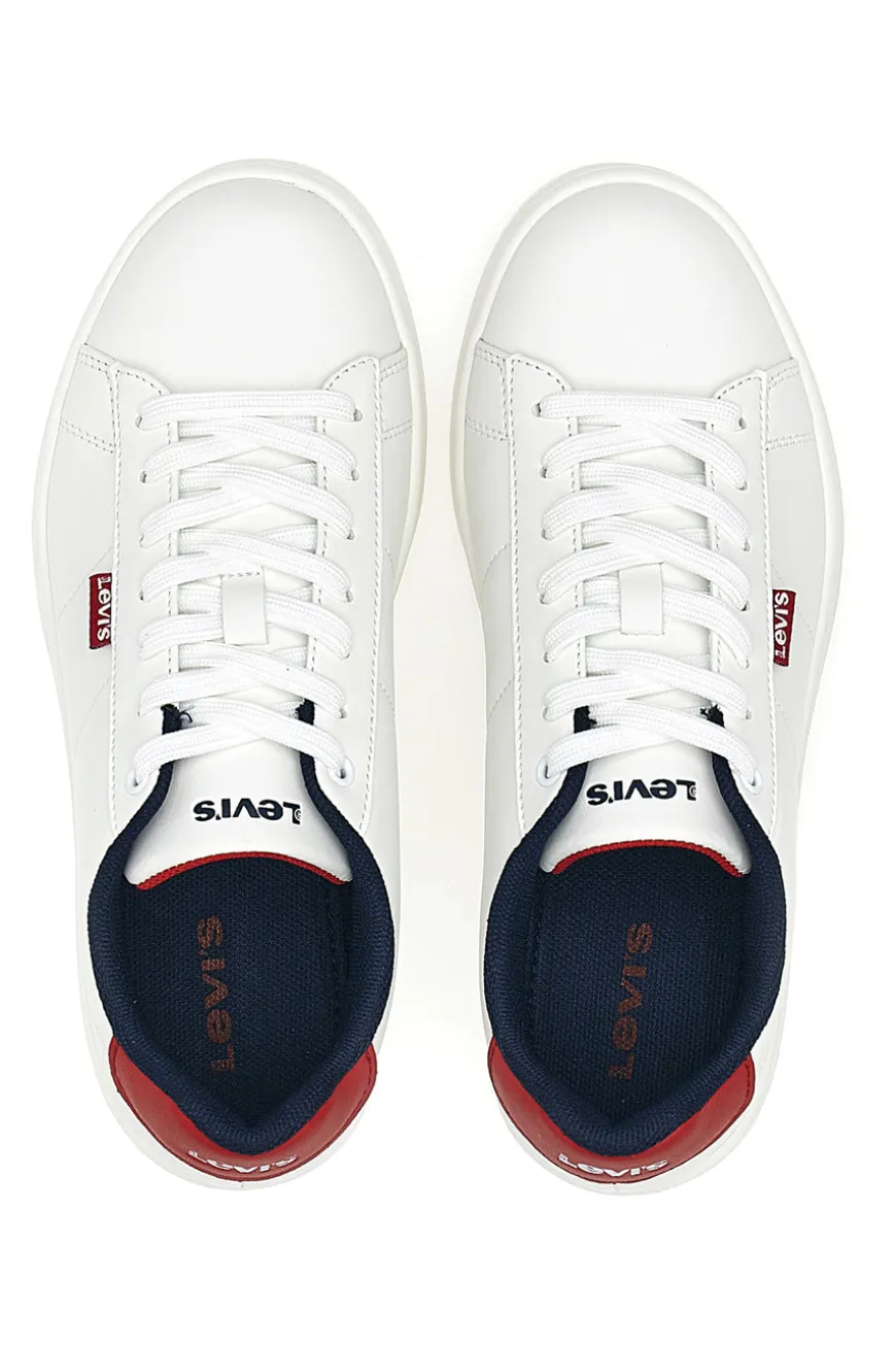Weiße Sneakers mit roten und blauen Details LEVI'S BELL JR