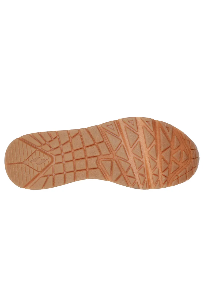Weiße Sneakers mit SKECHERS UNO GOLDEN AIR-Plattform