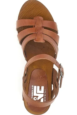 Zoccoli con Cinturino Cognac Vera Pelle 5759-PITTARELLO LOVE Outlet