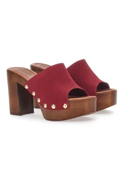 Zoccoli Mules Vinaccia con borchie 35011/SC-PITTARELLO LOVE Discount