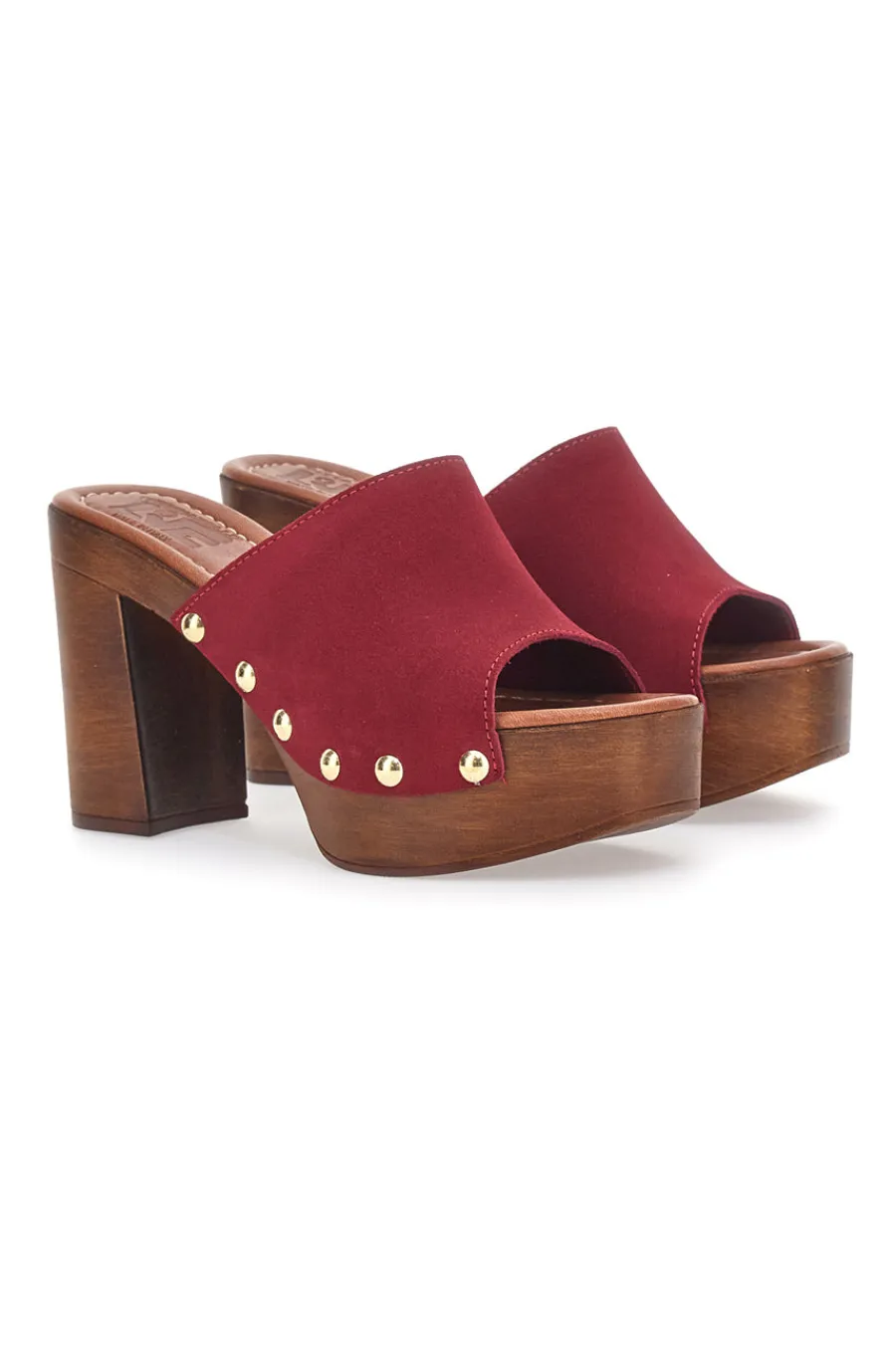 Zoccoli Mules Vinaccia con borchie 35011/SC-PITTARELLO LOVE Discount