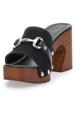 Zoccoli Neri Con Tacco 9 cm 15495-PITTARELLO LOVE Best