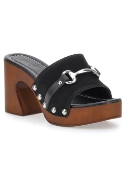 Zoccoli Neri Con Tacco 9 cm 15495-PITTARELLO LOVE Best