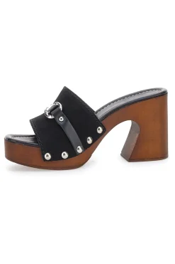 Zoccoli Neri Con Tacco 9 cm 15495-PITTARELLO LOVE Best