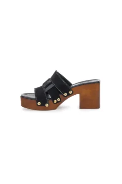 Zoccoli Neri Con Tacco 9 cm 5387-PITTARELLO LOVE Outlet