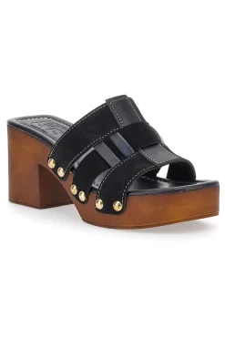 Zoccoli Neri Con Tacco 9 cm 5387-PITTARELLO LOVE Outlet