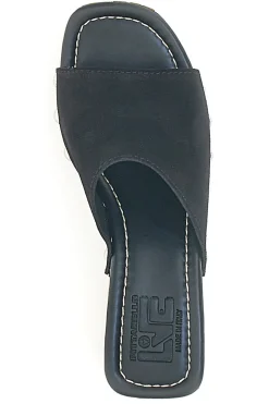 Zoccoli Neri in Vera Pelle con Tacco Effetto Legno 4850-PITTARELLO LOVE New